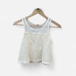 Women’s Free People crotchet and lace top size S - NWOT